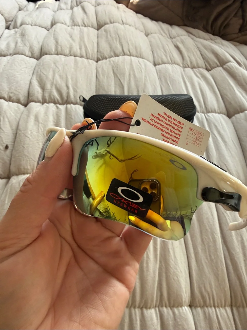 Oakley Katego Sunglasses with Gold-Green Mirror Lenses